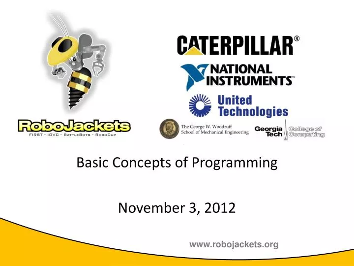 Ppt basic concepts of programming november 3 2012 powerpoint 