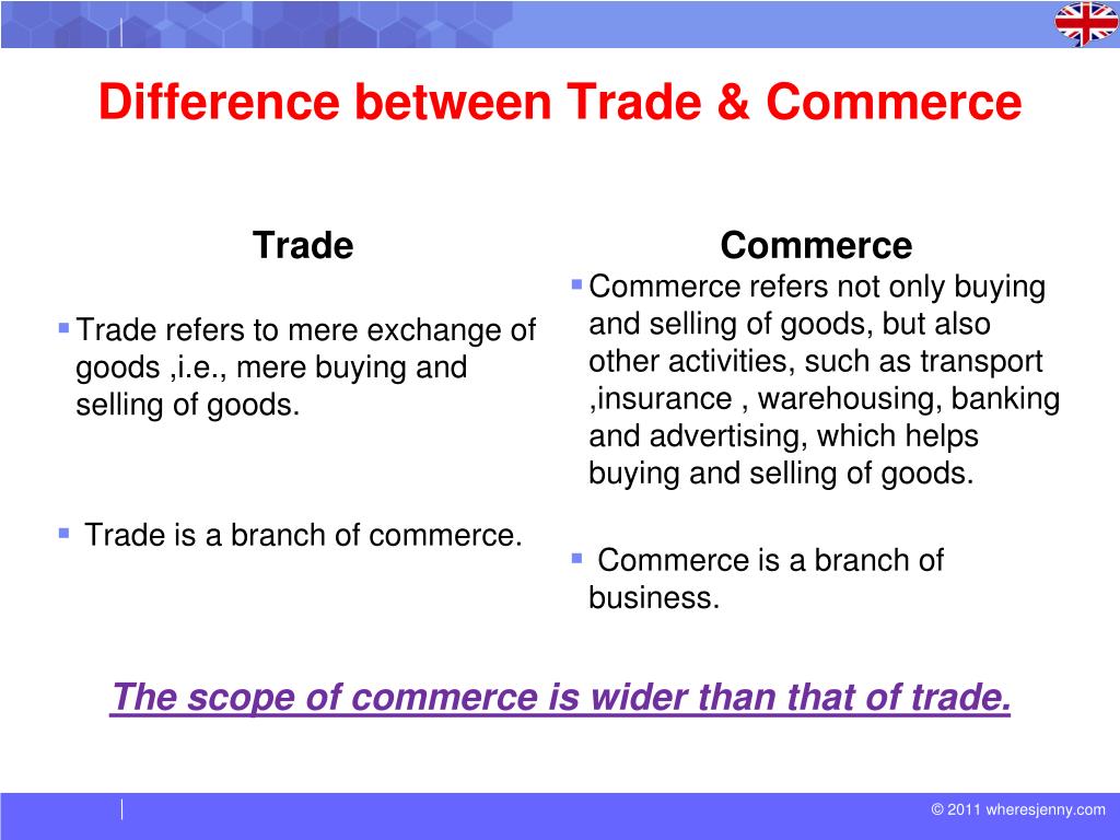 Difference Between Trade And Commerce With Comparison Chart Key Bank2home