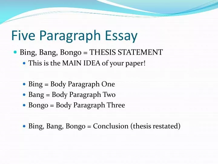 writing a 5 paragraph essay power point