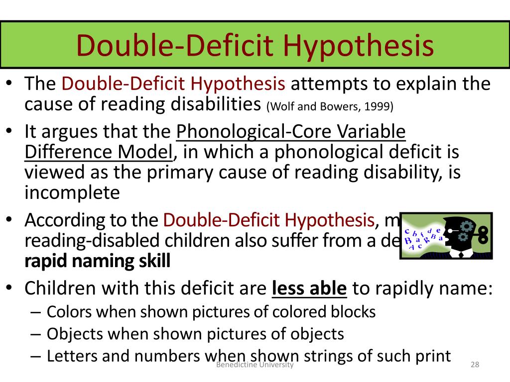 definition of deficit hypothesis