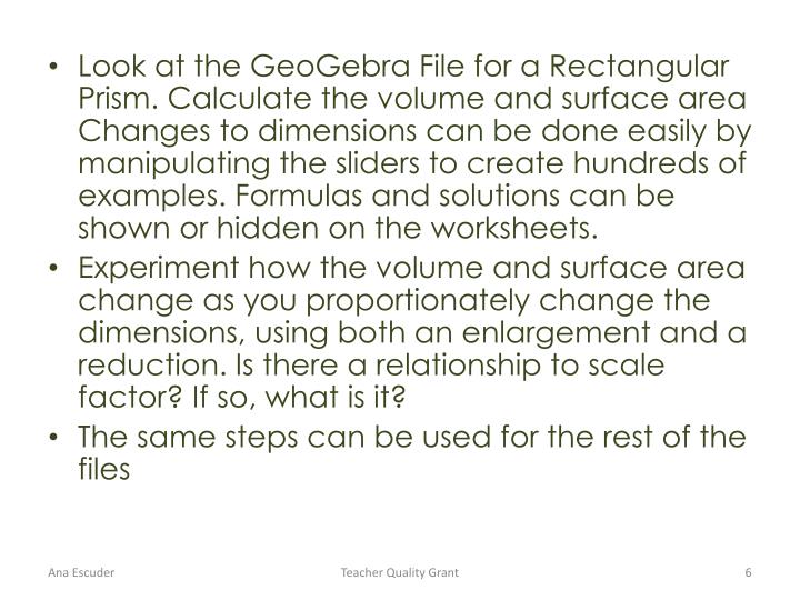 PPT - Justify and apply formulas for surface area and volume of