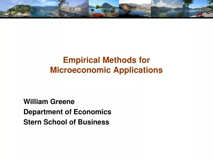 empirical methods for microeconomic applications n.