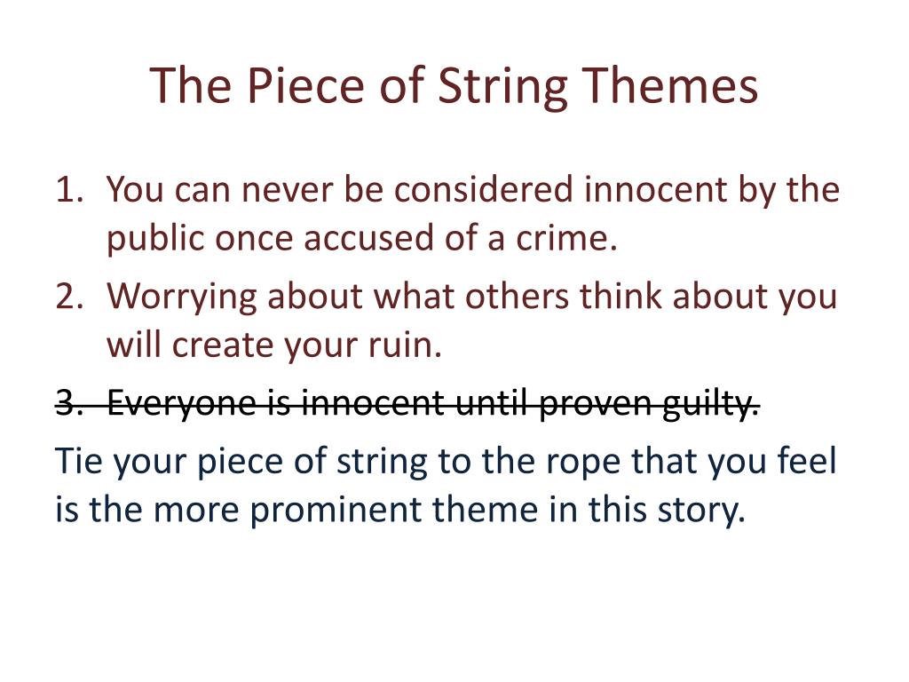 PPT - The Piece of String PowerPoint Presentation, free download -  ID:2441095