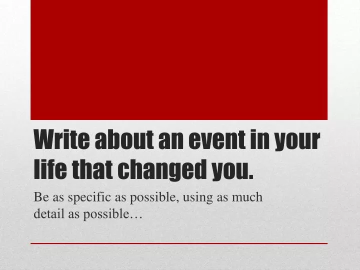 Essay Vs Research Paper Essay About An Event That Changed Your Life English Essay Writer also Essays And Term Papers Essay About An Event That Changed Your Life Essay Service English Essays For Kids