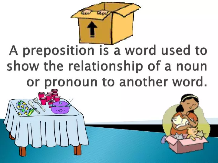 Ppt A Preposition Is A Word Used To Show The Relationship Of A