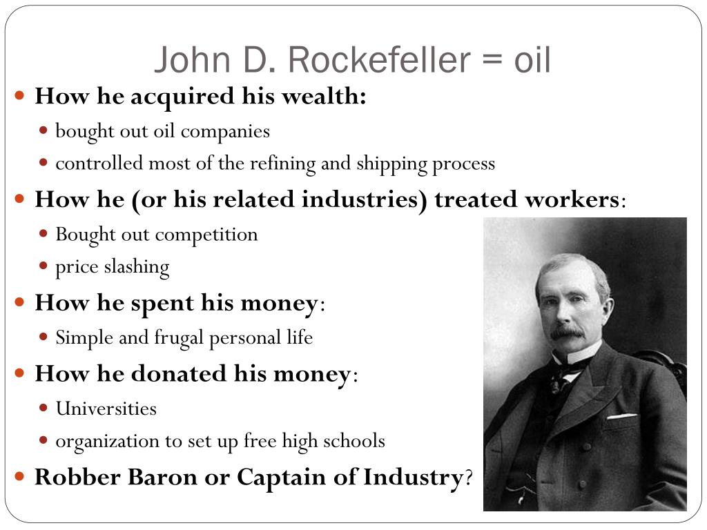 John D Rockefeller as a Robber Baron