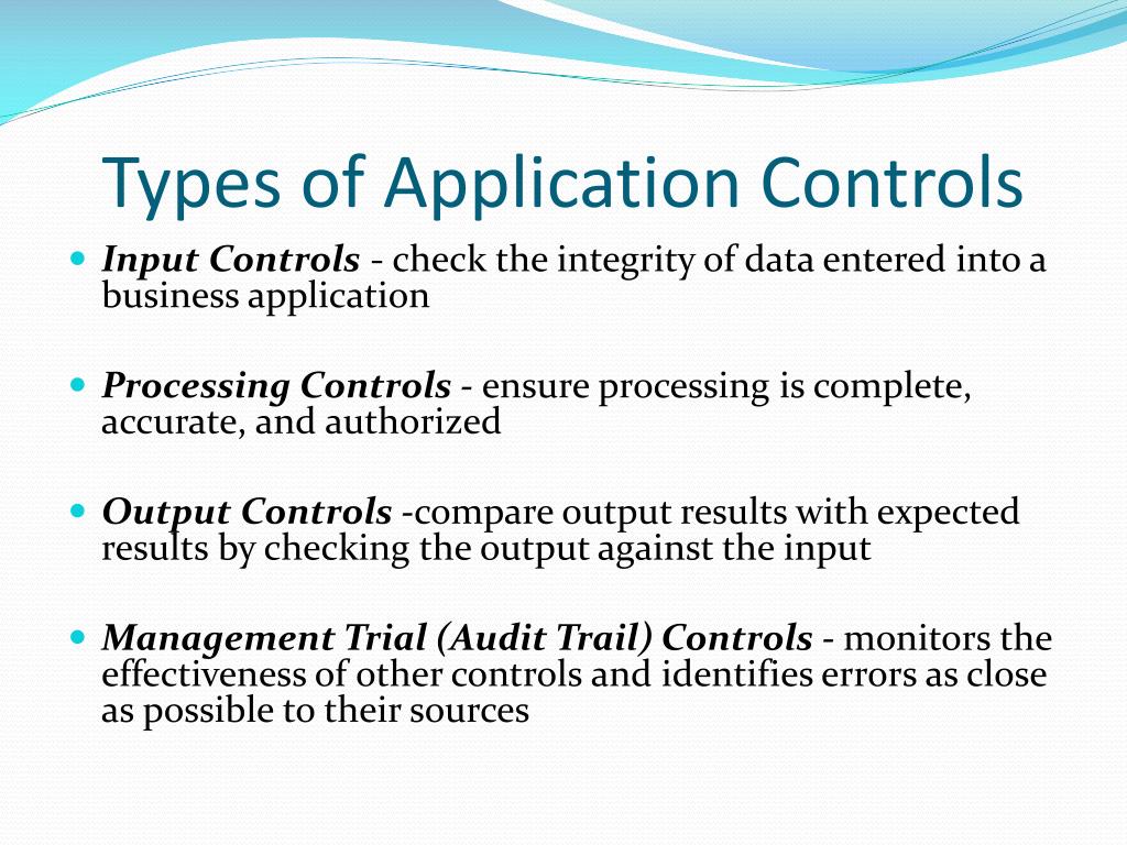 examples of application controls