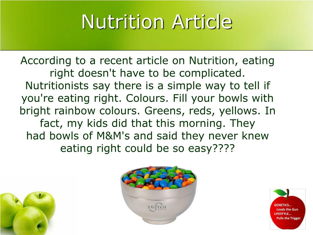 articles on nutrition education