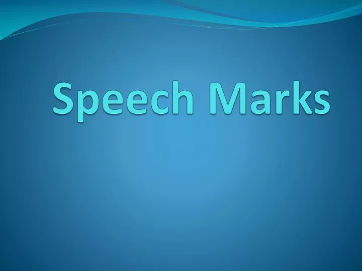 speech marks powerpoint presentation