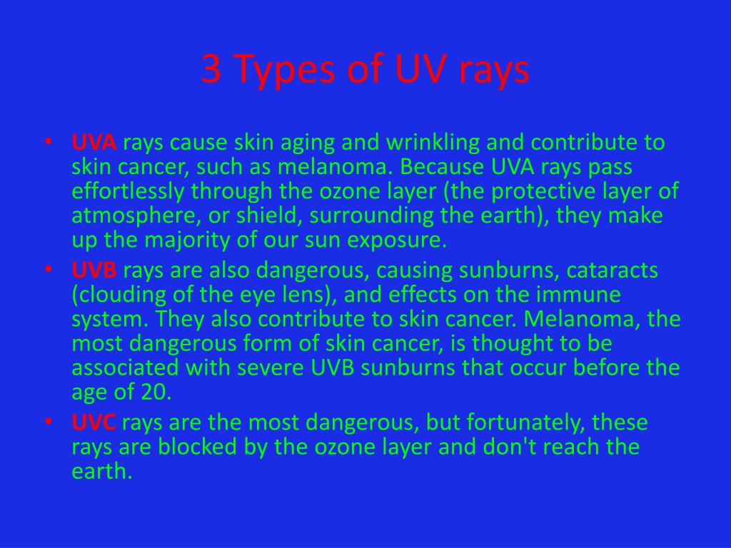The 3 Types of UV Rays