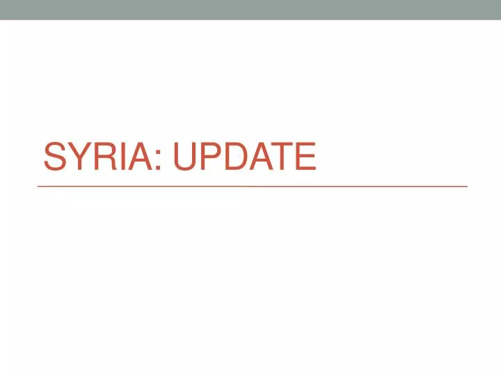 syria update n.