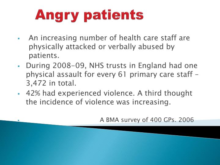 PPT Angry patients PowerPoint Presentation ID2444015