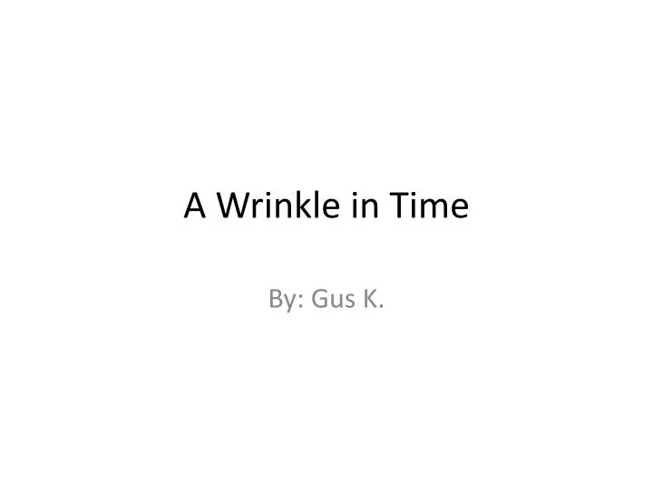 a wrinkle in time n.