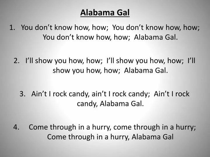 PPT Alabama Gal PowerPoint Presentation, free download ID2444129