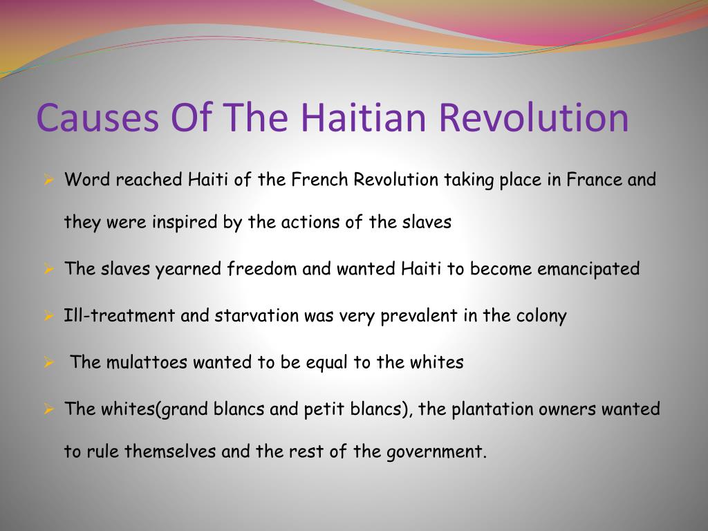 causes of the haitian revolution essay