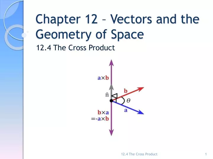 chapter 12 vectors and the geometry of space n.