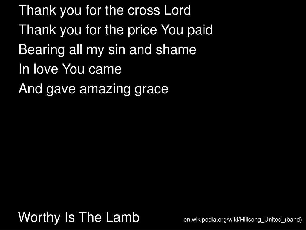 worthy is the lamb l