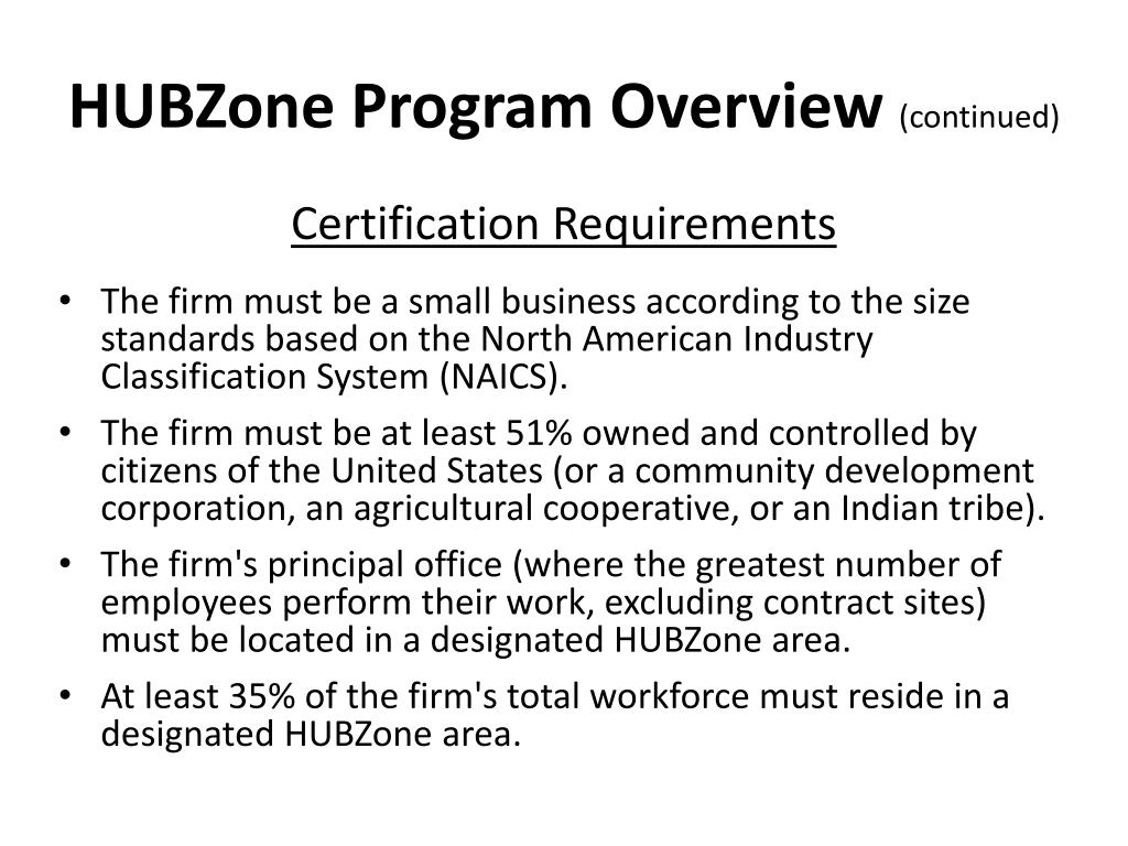 PPT - HUBZone Program Insights: Supporting Small Businesses for ...