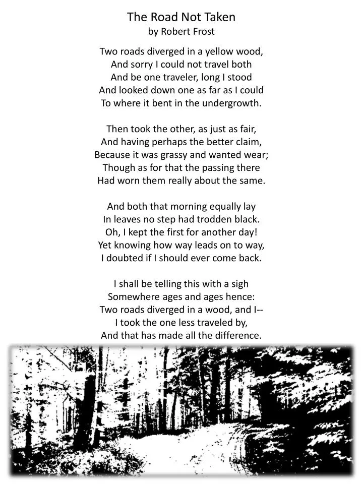 robert frost the road not taken robert frost the road not taken