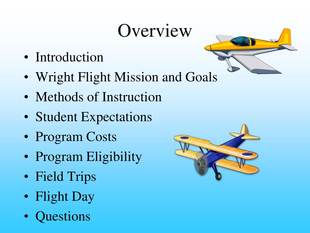 Wright Flight Program PPT - Wright Flight Program Overview for South Middle School Parents ...