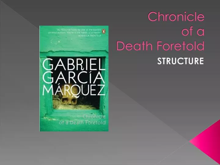 chronicle of a death foretold the chronicle of a death foretold the