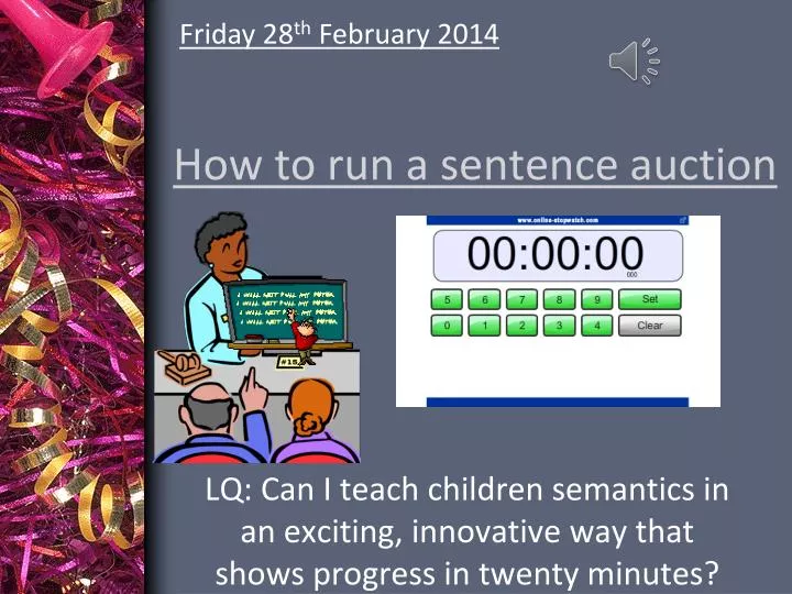 PPT How to run a sentence auction PowerPoint Presentation, free download ID2447049