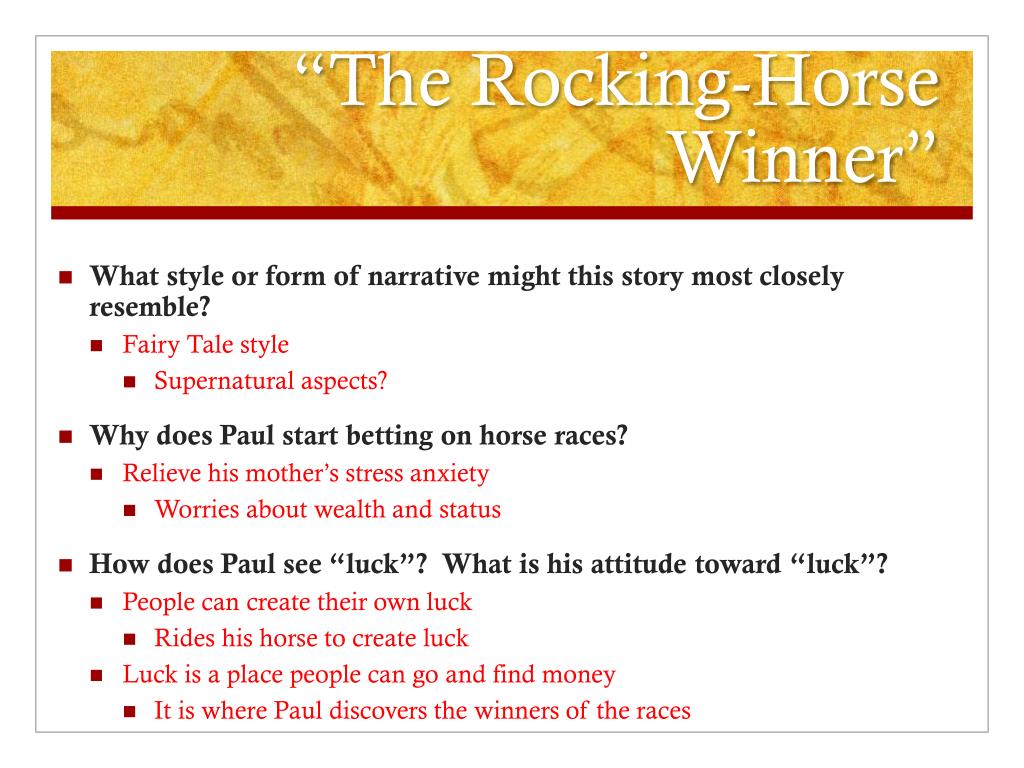 wrote the rocking horse winner