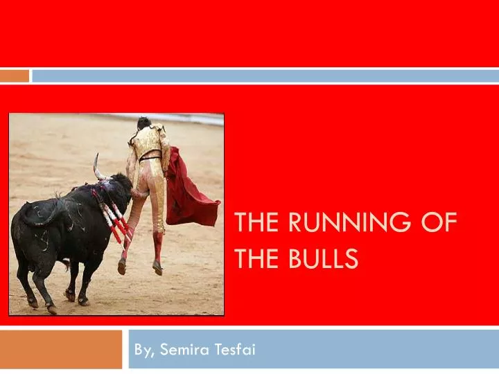PPT THE Running of the bulls PowerPoint Presentation, free download
