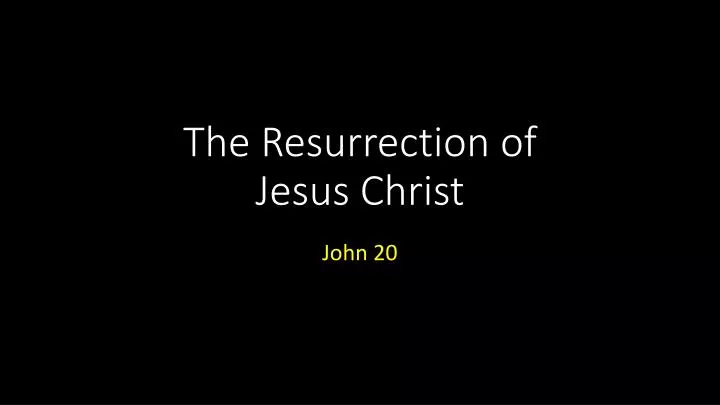 the resurrection of jesus christ n.