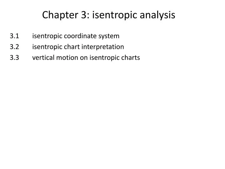 Isentropic Charts