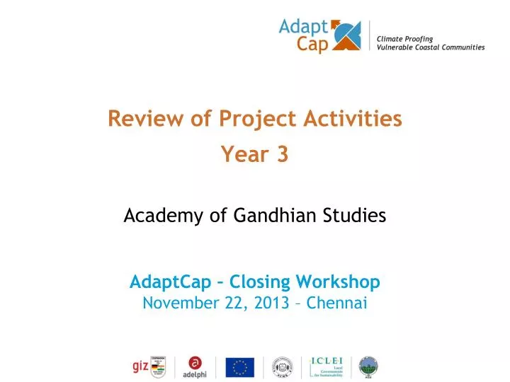 review of project activities year 3 n.