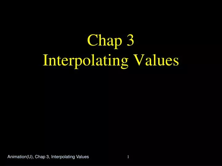 chap 3 interpolating values n.