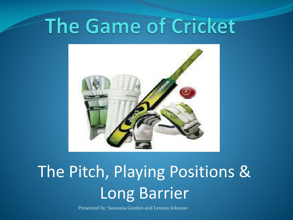 a presentation about cricket
