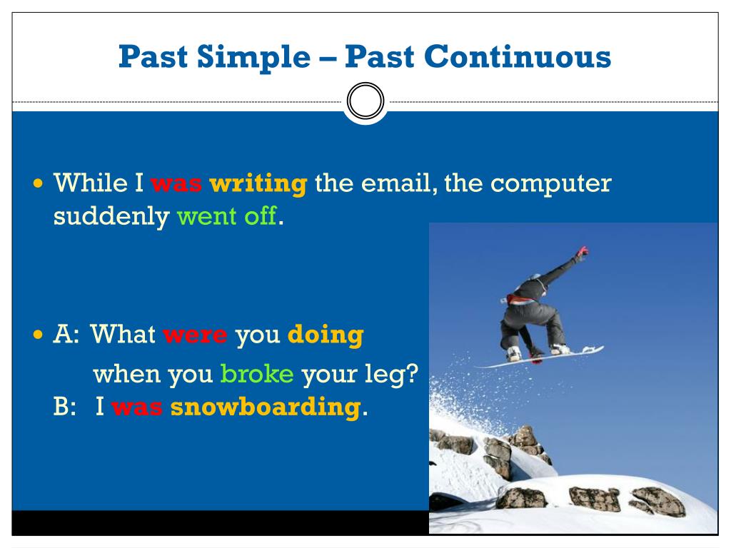 past simple and past continuous powerpoint presentation