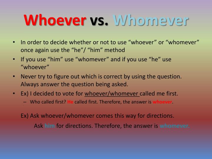 PPT By Julianna Stadtmauer PowerPoint Presentation ID 2450864   Whoever Vs Whomever N 