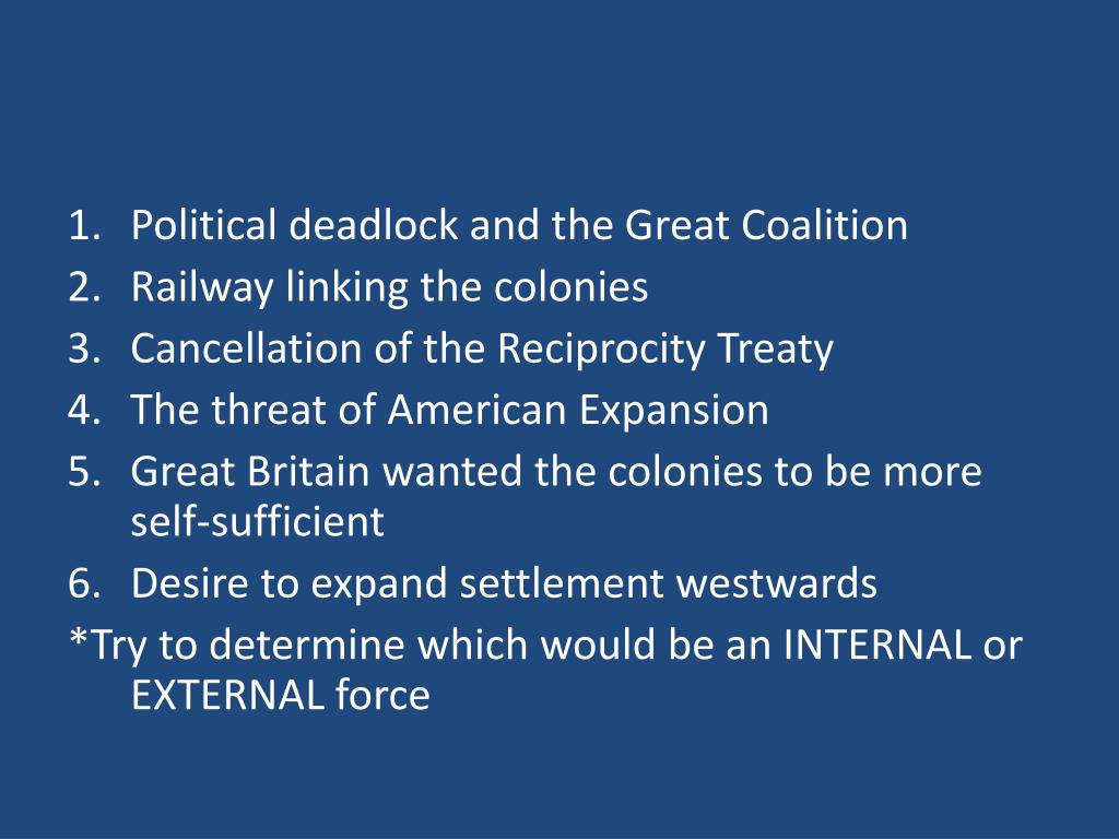reasons for confederation assignment