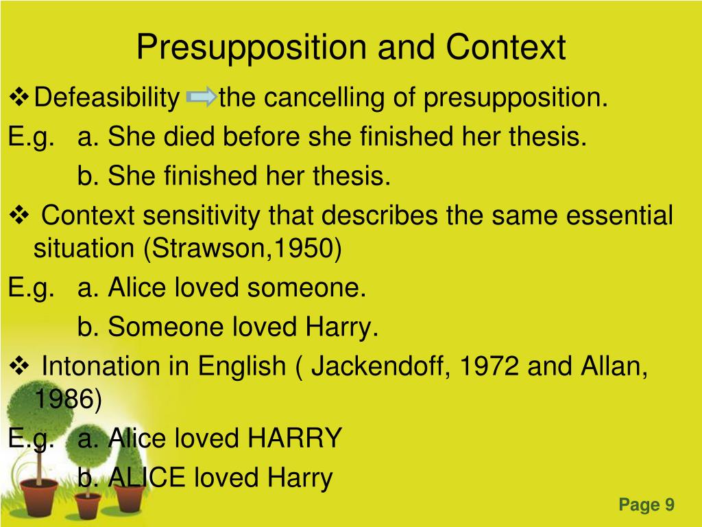 PPT - Presupposition By Rina Husnaini Febriyanti PowerPoint ...