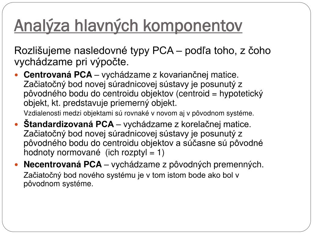 PPT - ANALÝZA HLAVNÝCH KOMPONENTOV PowerPoint Presentation - ID:2452024