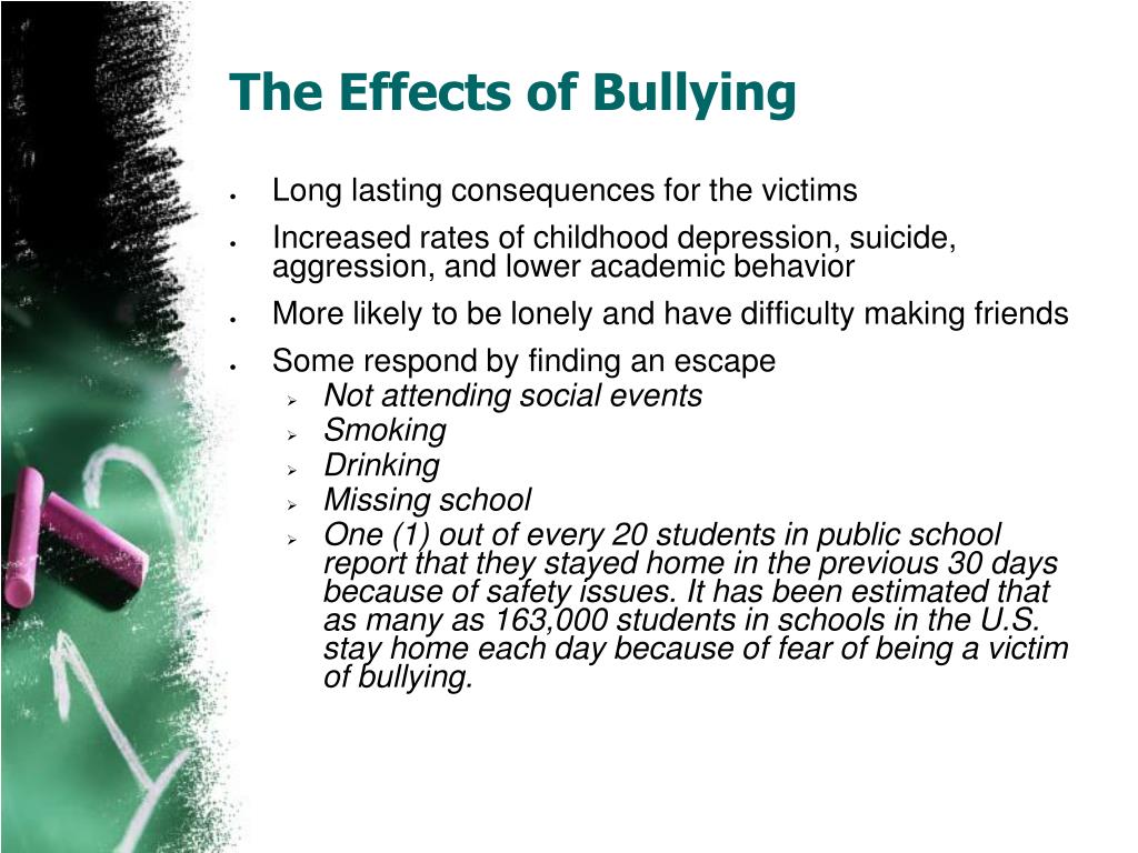 presentation about cause and effect of bullying