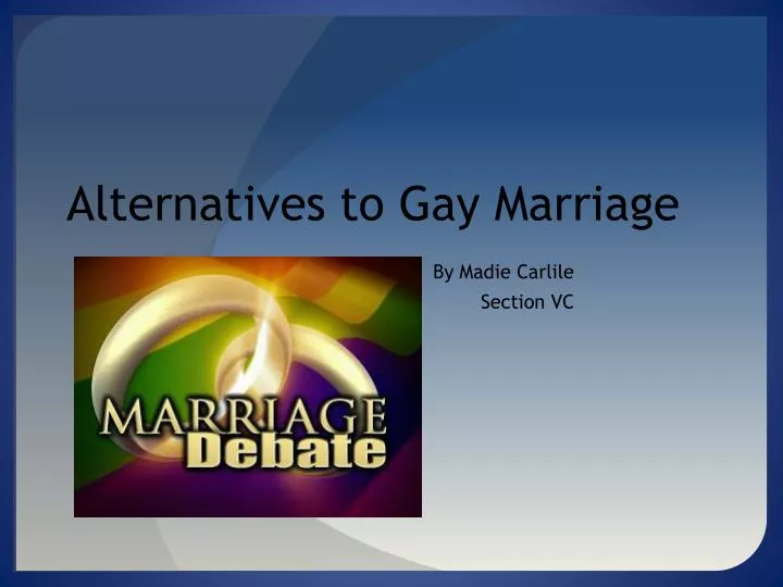 alternatives to gay marriage n.