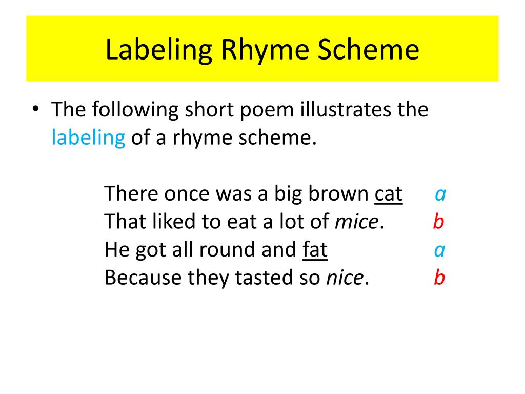 rhyme of assignment