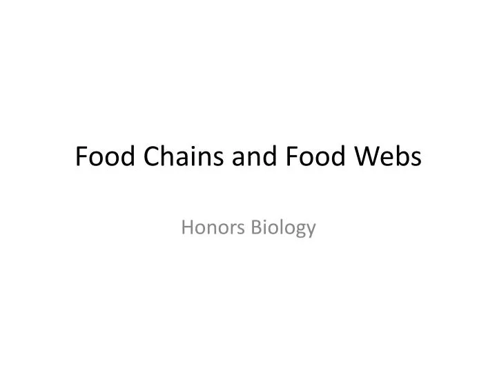 food chains and food webs n.