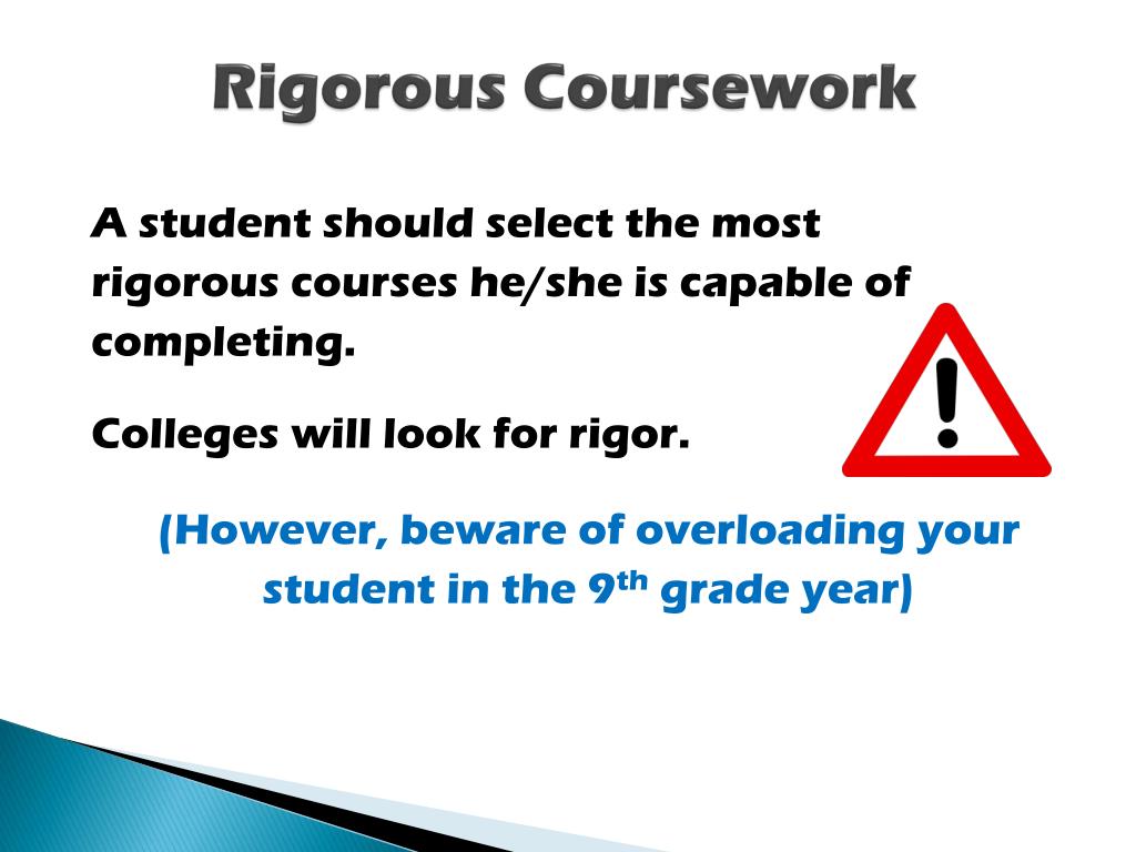 the following are all examples of rigorous coursework except apex