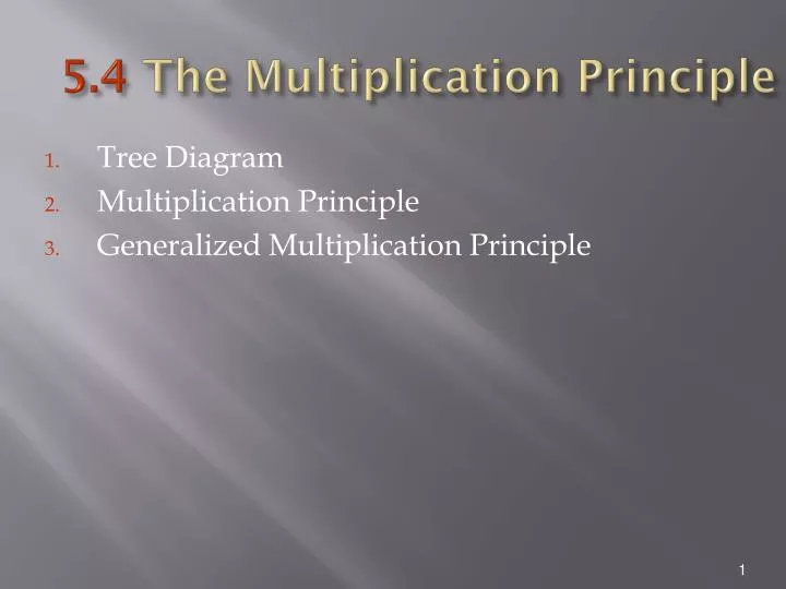 PPT 5 4 The Multiplication Principle PowerPoint Presentation Free Ppt 5 4 the multiplication principle powerpoint presentation free
