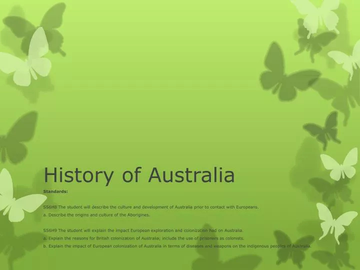presentation history of australia