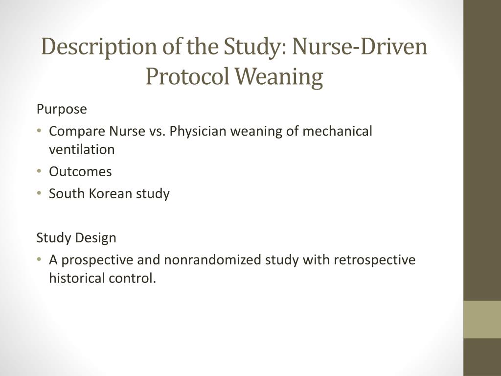 PPT The Role of the Nurse In Mechanical Ventilation Weaning