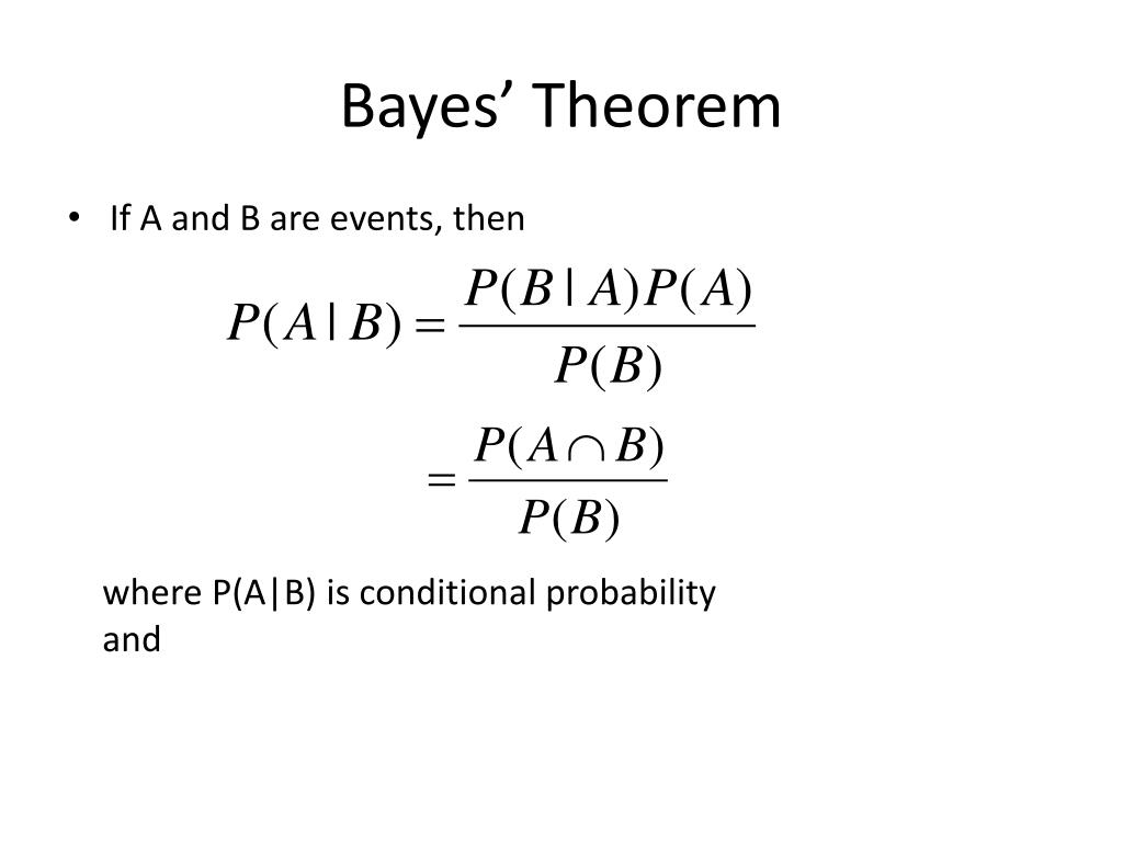 PPT - Bayes ’ Theorem PowerPoint Presentation, Free Download - ID:2454192