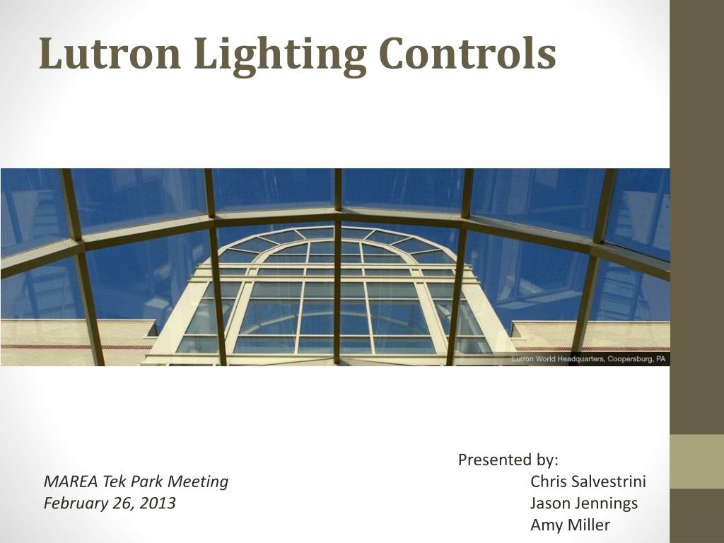 Ppt Lutron Lighting Controls