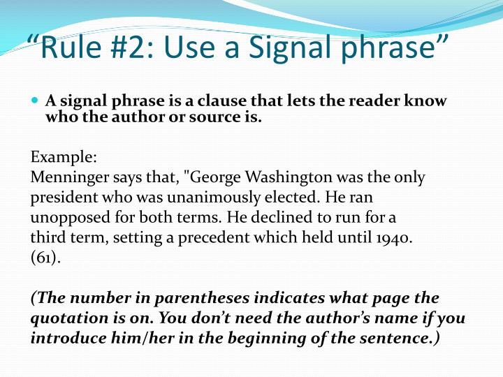 signal phrase examples