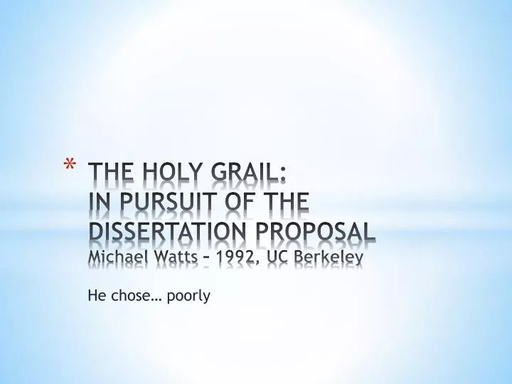 ppt - the holy grail : in pursuit of the dissertation proposal ppt - the holy grail : in pursuit of the dissertation proposal, Presentation templates